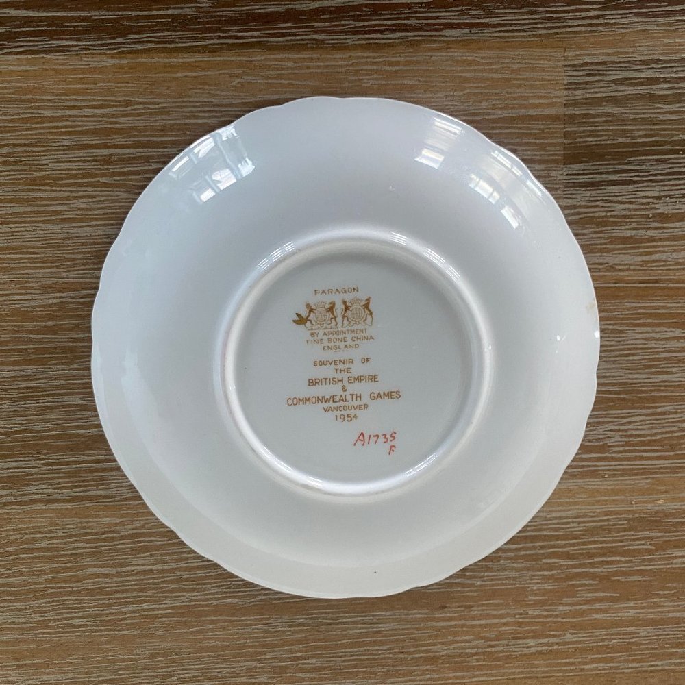 Vintage 1954 Paragon Commonwealth Games Commemorative Cup and Saucer. - Picture 4 of 5